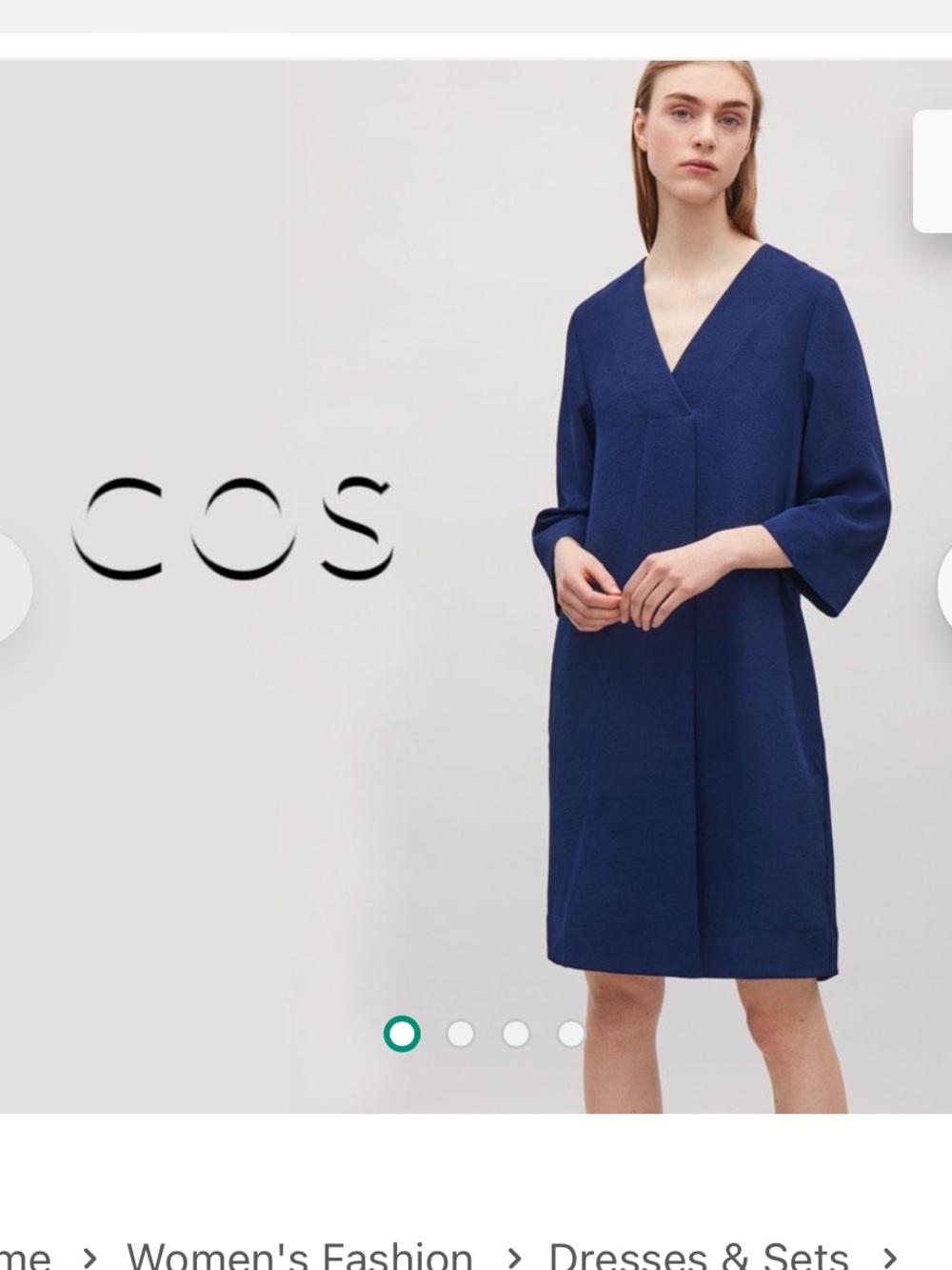 COS Navy V-Neck Shift Dress size 4